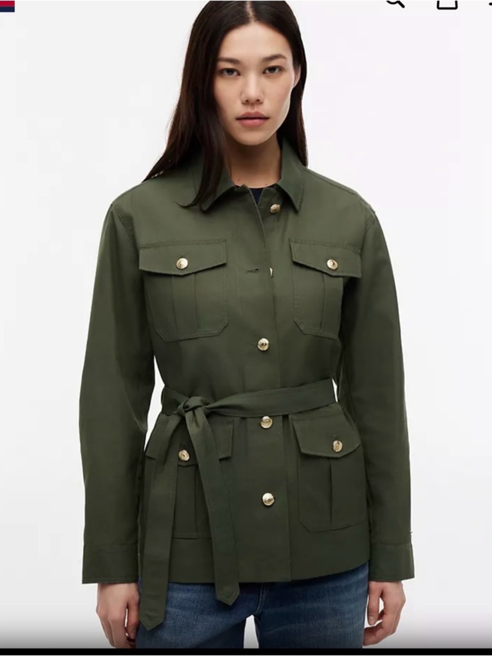 Tommy Hilfiger Olive Green Utility Jacket with Belt